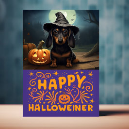 Happy Halloweiener Niedlicher Hund Karte