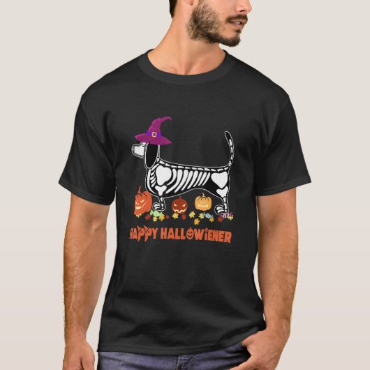 Happy Halloweiner Dackel Halloween Kostüm T-Shirt (Vorderseite)