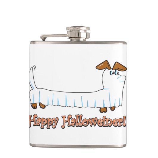 Happy-Halloweiner Flachmann (Vorderseite)