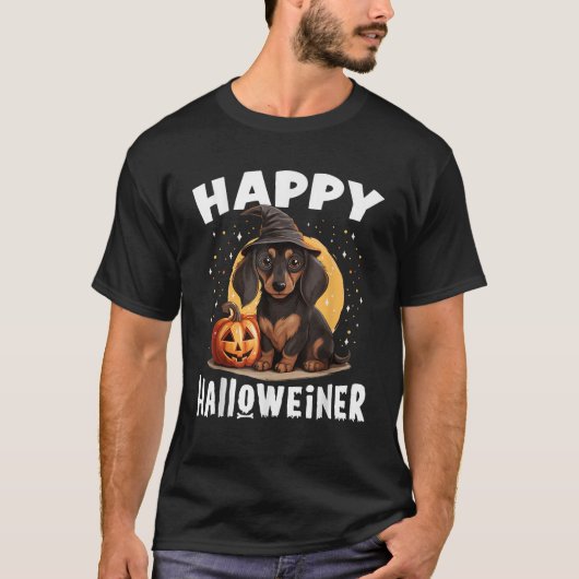 Happy Halloweiner Funny Halloween Costume Dachshun T-Shirt (Vorderseite)