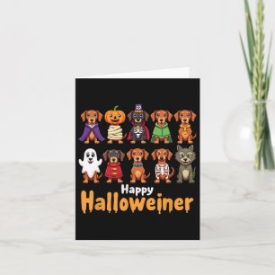Happy Halloweiner Funny Halloween Hundeliebhaber H Karte
