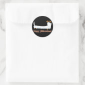 Happy-Halloweiner Runder Aufkleber (Tasche)