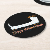 Happy-Halloweiner Runder Pappuntersetzer (Angewinkelt)