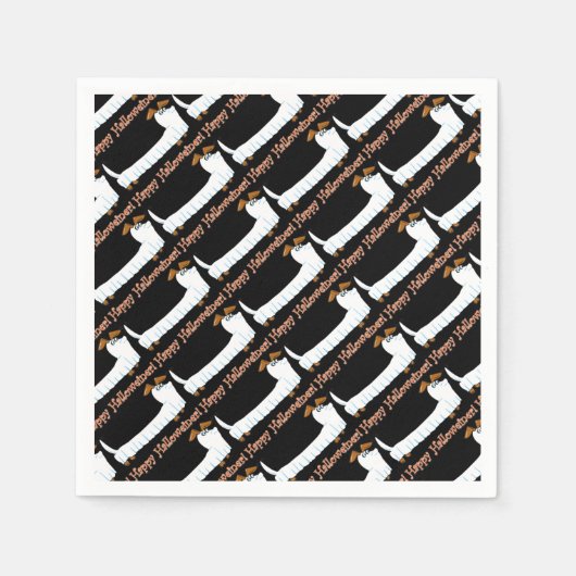 Happy-Halloweiner Serviette (Vorderseite)