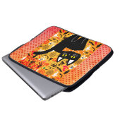 Happy Hallowen und Black Cat Electronics Bag Laptopschutzhülle (Vorne Knopf)