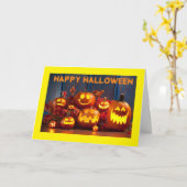 *HAPPY HALLOWEWEE UND HABEN SPASS* KARTE (Gelbe Blume)