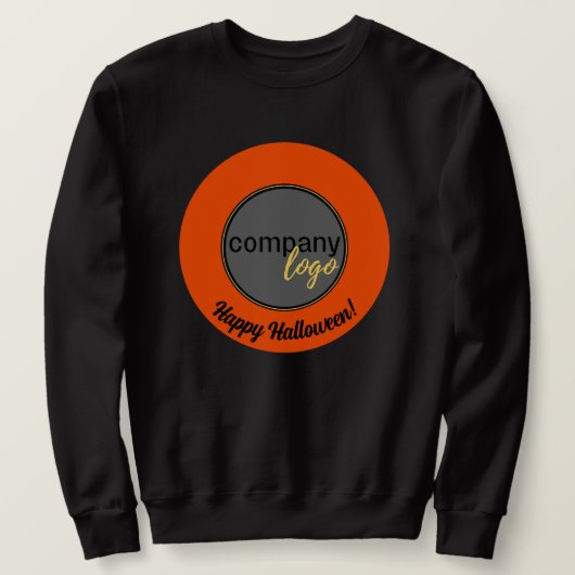 HAPPY HALLOWEWEESS-MARKENLOGO AUF ORANGE SWEATSHIRT (Design vorne)