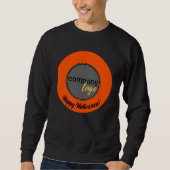HAPPY HALLOWEWEESS-MARKENLOGO AUF ORANGE SWEATSHIRT (Vorderseite)