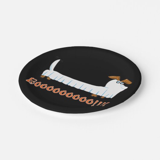 Happy Hallowiener Pappteller (Schrägansicht)