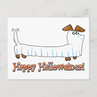 Happy Hallowiener Postkarte