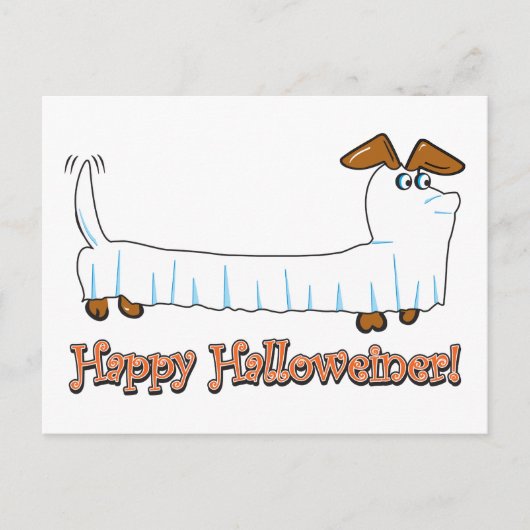 Happy Hallowiener Postkarte (Vorderseite)