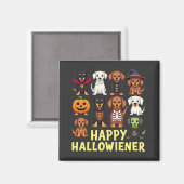 Happy Hallowiener Spooky Halloween Hund Weiner Magnet (Vorderseite/Rückseite)
