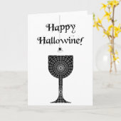 Happy Hallowine Halloween Card Karte (Gelbe Blume)