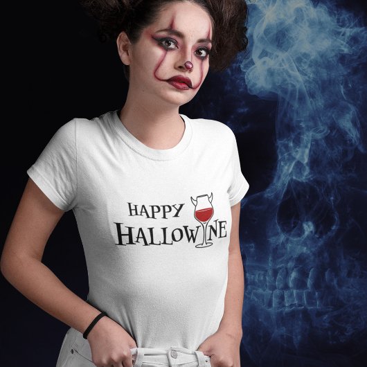 Happy Hallowine | Halloween Puff T-Shirt