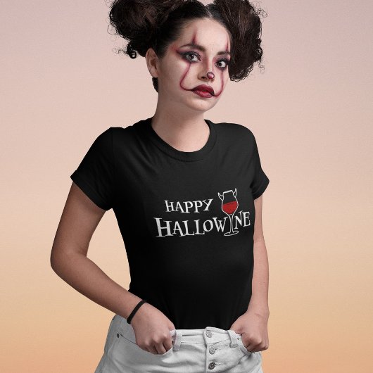 Happy Hallowine - Halloween Puff T-Shirt