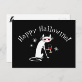 Happy Hallowine! Halloween Wine Pub Postkarte (Vorne/Hinten)
