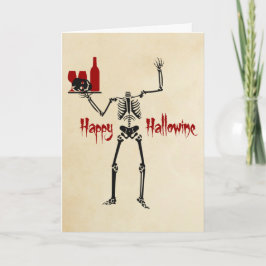 Happy Hallowine Headless Skelett Karte