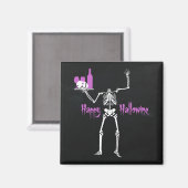Happy Hallowine Headless Skelett Magnet (Vorderseite/Rückseite)