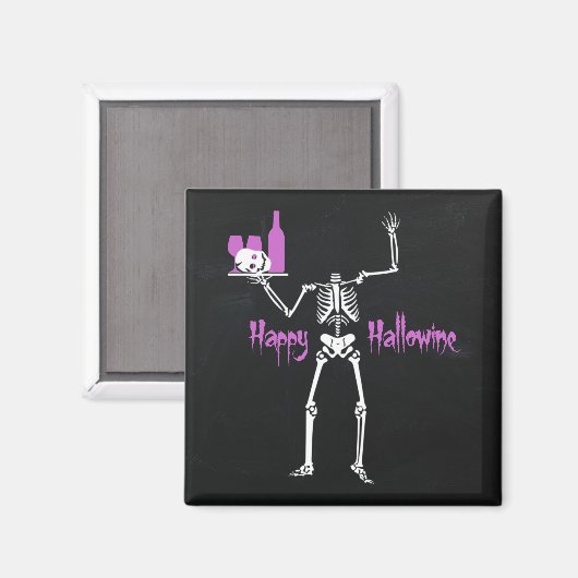 Happy Hallowine Headless Skelett Magnet (Vorderseite/Rückseite)