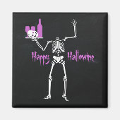 Happy Hallowine Headless Skelett Magnet (Vorne)