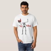 Happy Hallowine Headless Skelett T-Shirt (Vorne ganz)