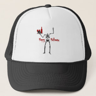 Happy Hallowine Headless Skelett Truckerkappe