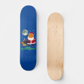 "HAPPY HALLOWTHANKSMAS" lustiges Weihnachtsgeschen Skateboard (Vorderseite)