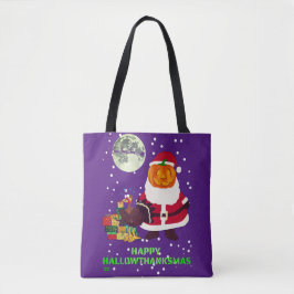 "HAPPY HALLOWTHANKSMAS" lustiges Weihnachtsgeschen Tasche