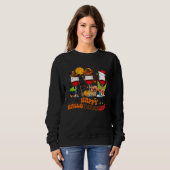 Happy Halothanksmas Wine Glasses Drinking  Christm Sweatshirt (Vorne ganz)