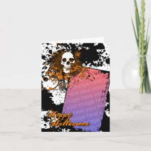 Happy-halween-Fotokarte: Hifi-Schädel Karte