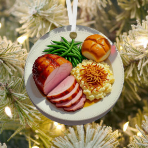 Happy Ham Dinner Personalisiert Weihnachten Ornament Aus Metall