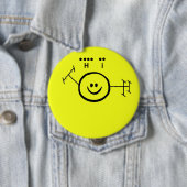Happy Ham & "Hi" in Morse Code Button (Beispiel)