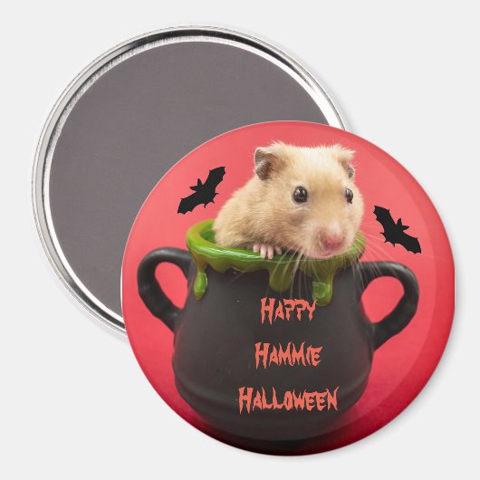 Happy Hammie Halloween Magnet (Vorderseite/Rückseite)