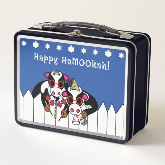 Happy HaMookah Cows Metall Brotdose (Vorderseite)