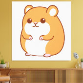 Happy Hamster Canvas Print Leinwanddruck (Insitu (Wohnzimmer))