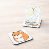 Happy Hamster Cork Backed Untersetzer (Rechte Seite)
