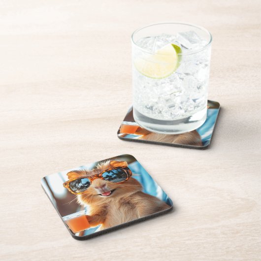 Happy Hamster Getränkeuntersetzer (Rechte Seite)