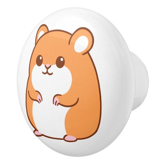 Happy Hamster Knob Keramikknauf (Rechts)
