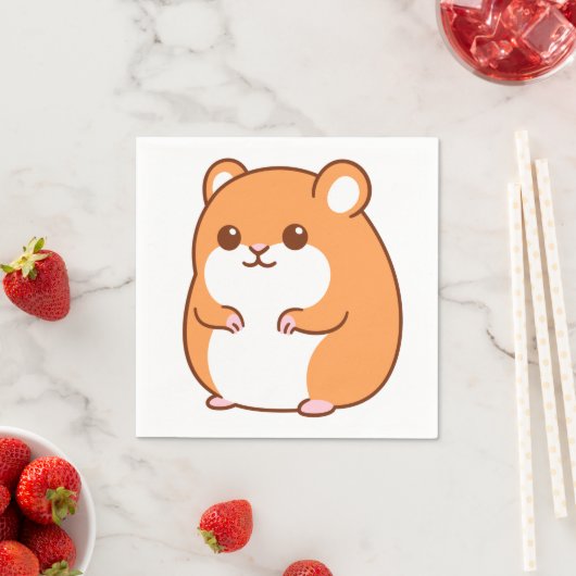 Happy Hamster Paper Napkins Serviette (Beispiel)