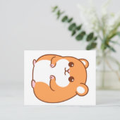 Happy Hamster Postcard Postkarte (Stehend Vorderseite)