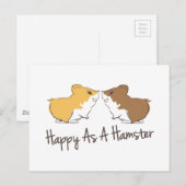 Happy Hamster Postkarte (Vorne/Hinten)