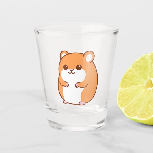 Happy Hamster Shot Glass Schnapsglas (Vorderseite)