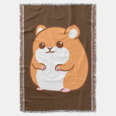 Happy Hamster Throw Decke (Vorderseite Vertikal)