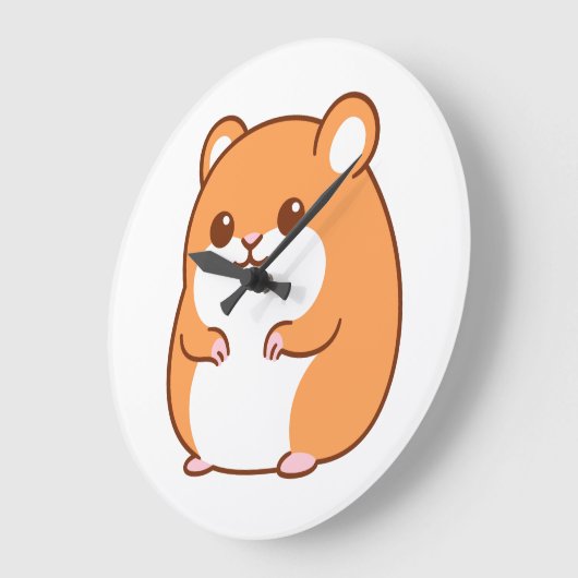Happy Hamster Wall Clock Große Wanduhr (Winkel)