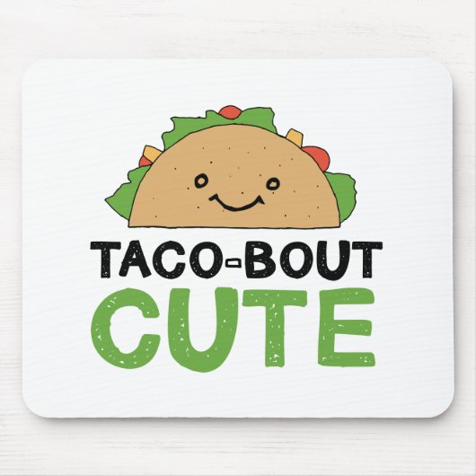 Happy Hand Drawn Taco Bout Niedliches Taco Art Des Mousepad (Vorne)