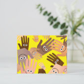 Happy Hands Wallpaper Postkarte (Stehend Vorderseite)