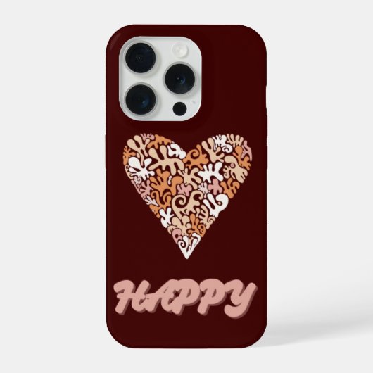 HAPPY Handyhülle iPhone Hülle (Rückseite)