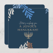 Happy Hannukah Einladung (Vorne/Hinten)