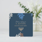 Happy Hannukah Einladung (Stehend Vorderseite)