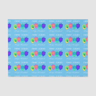 Happy Hannukah English Hebrew Seidenpapier